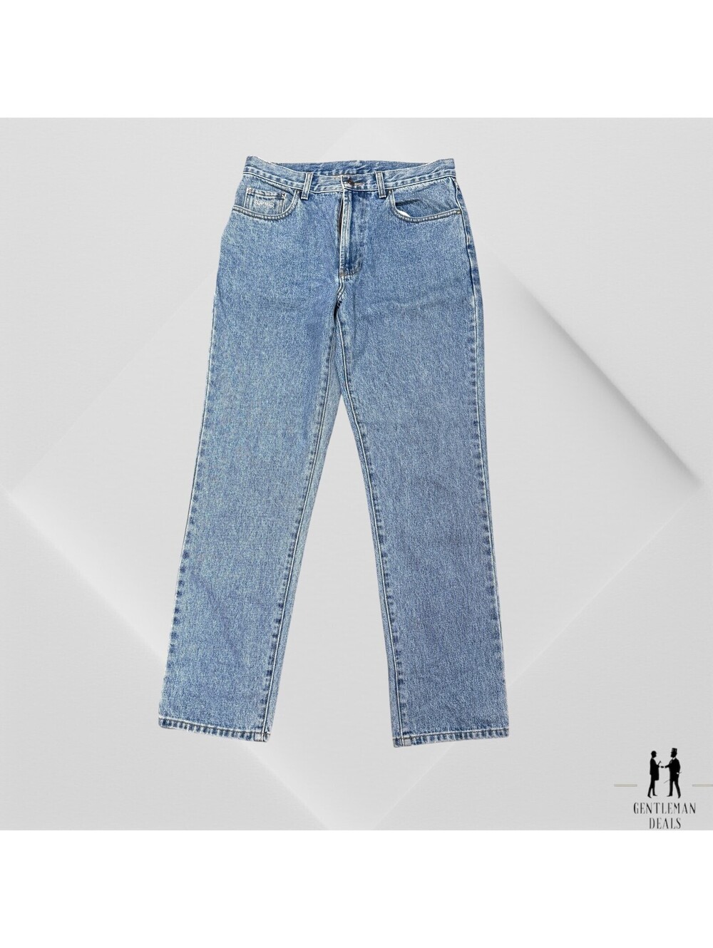 FACONNABLE Modele Straight Leg Blue Denim Jeans Men's Size 33R x 33 Light wash